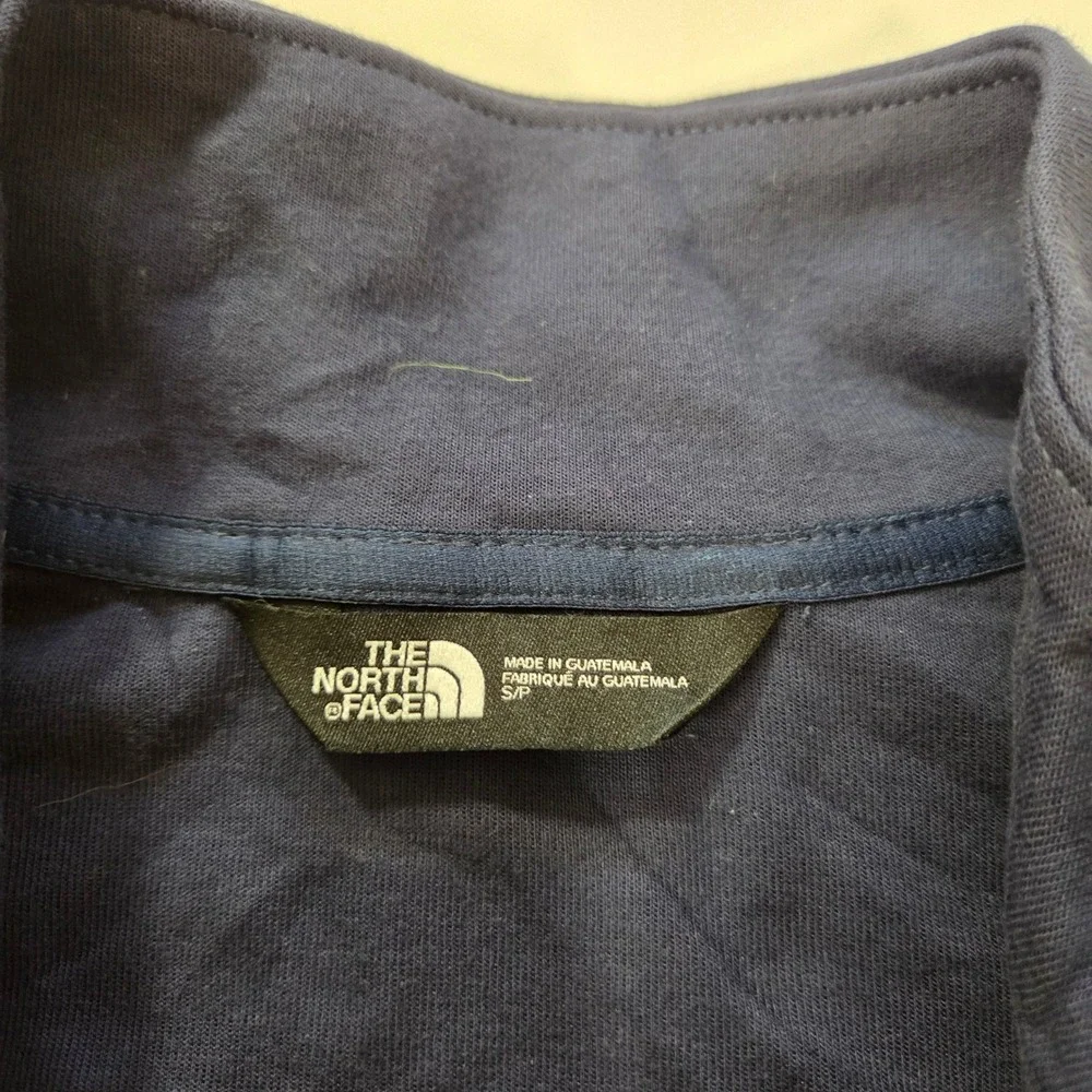 The North Face Mens DBL Knit HZ Quarter Zip Summit Navy Small NF0A8C5G8K2-S NWT